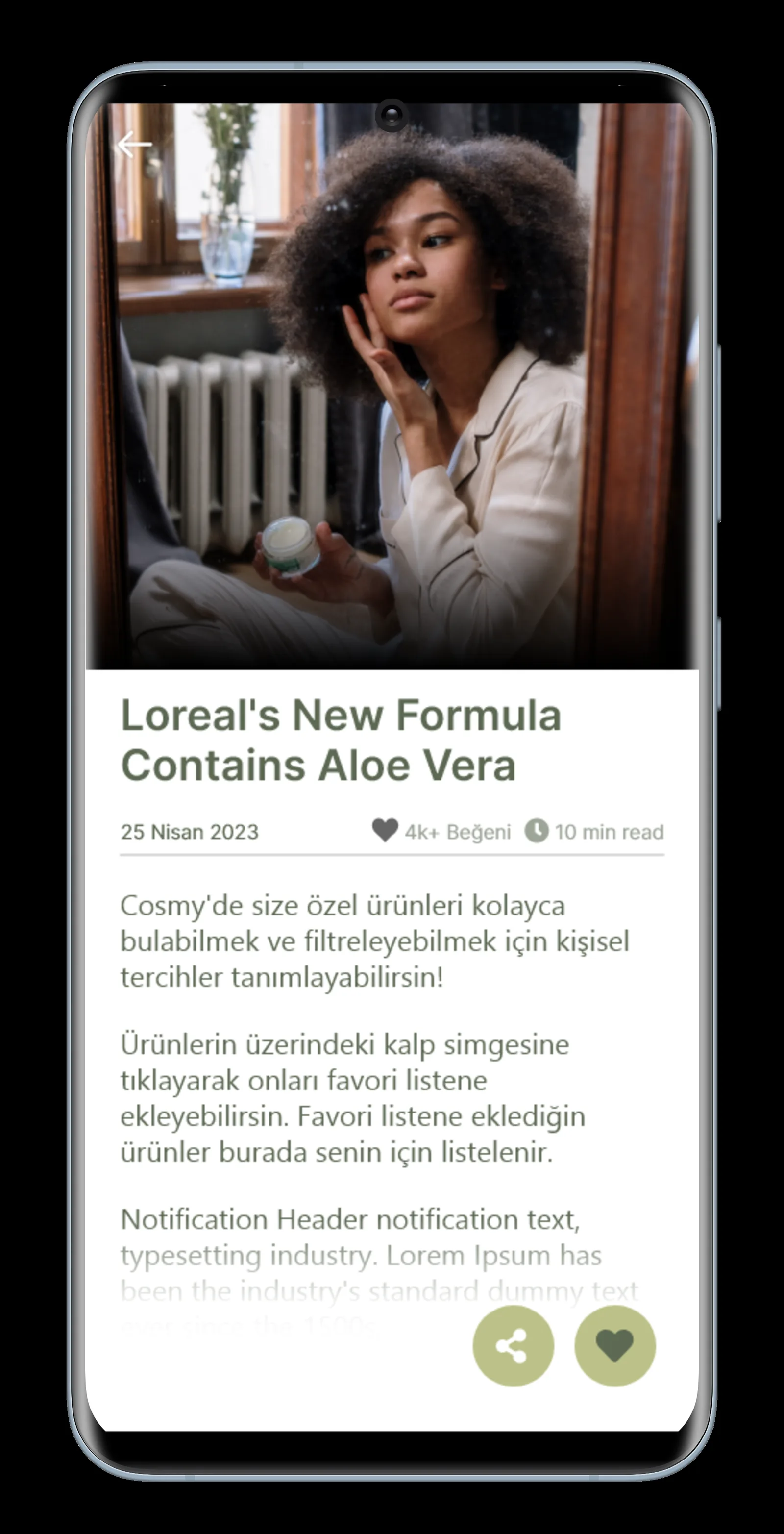 Cosmy Mobil Uygulama