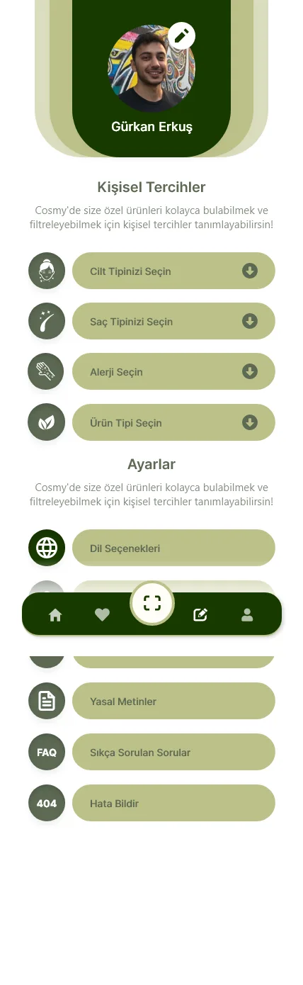 Cosmy Mobil Uygulama